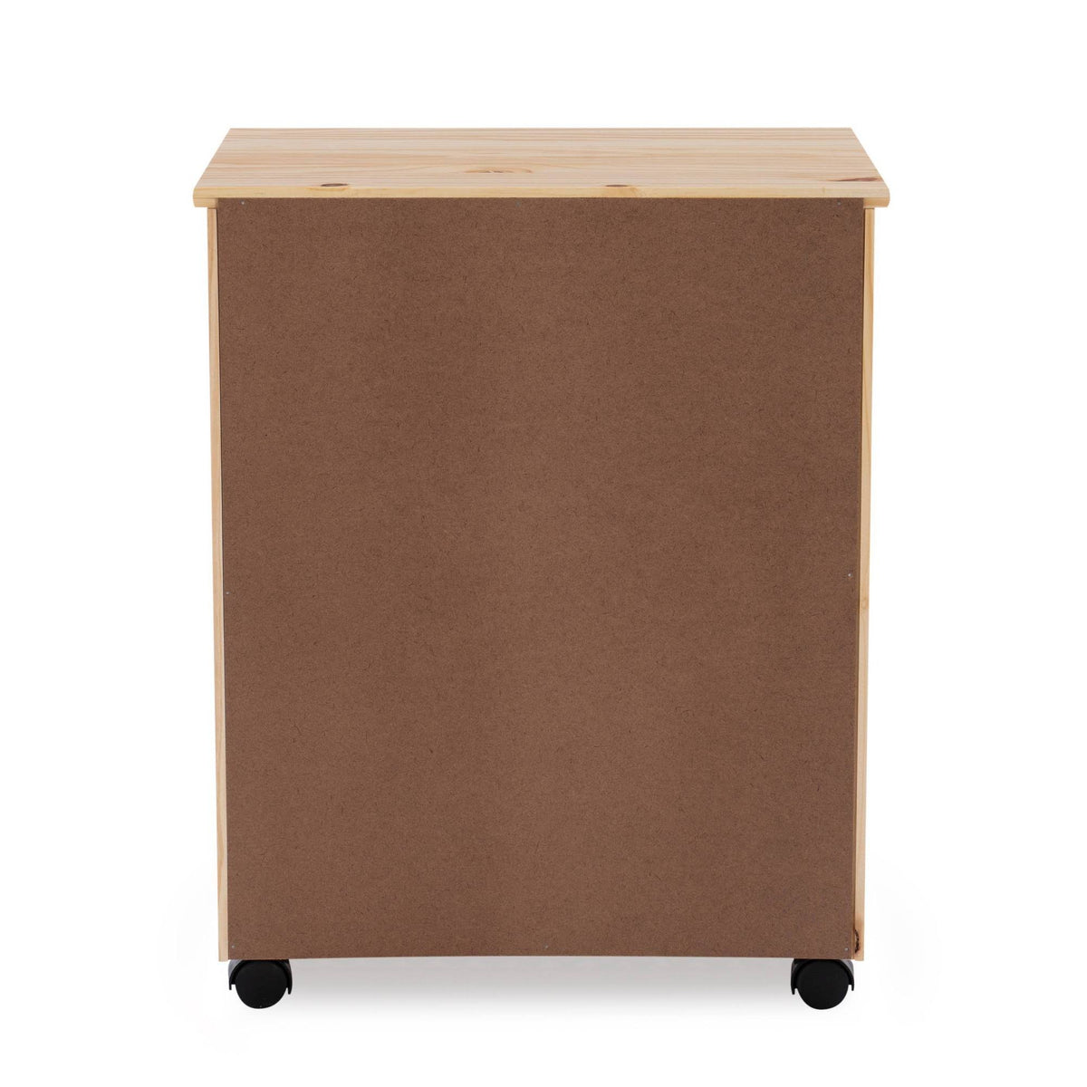 Natural Linon Six Drawer Wide Roll Cart A9794