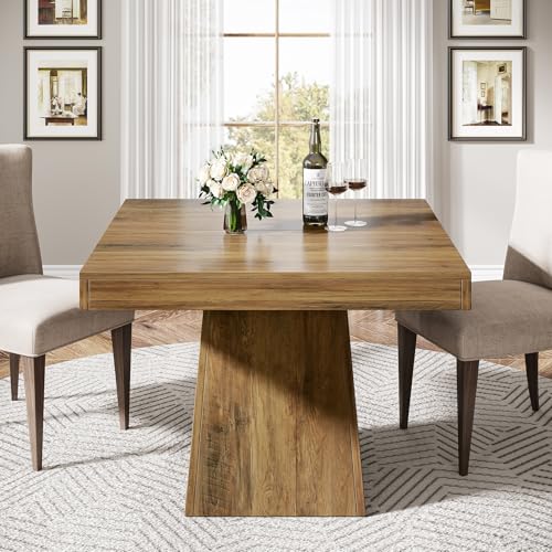 Square Dining Table for 4, 31.5-Inch Pedestal Base Table Y226