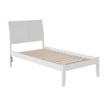 Twin Platform Bed with Footboard in White D131356