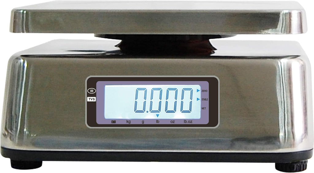 Stainless Steel Washdown Scale, 6lb Capacity, 0.001lb Readability, Dual Display H445276