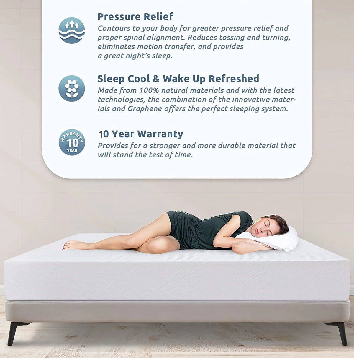 Twin Size 6 Memory Foam Mattress A443829