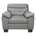 Gray Leather Upholstered Chair W32355
