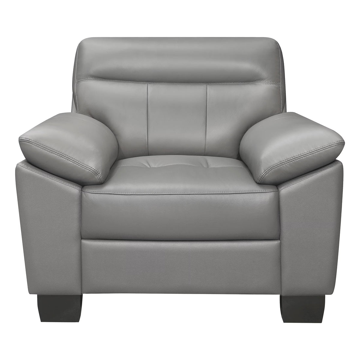 Gray Leather Upholstered Chair W32355