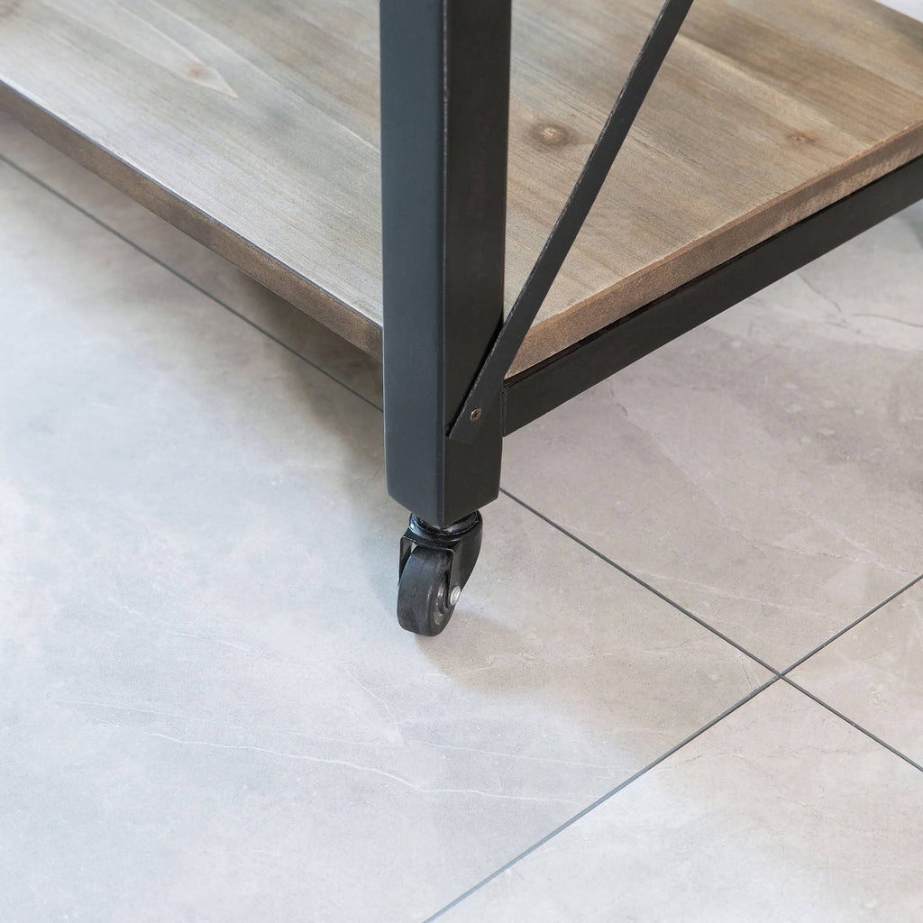 Black Farmhouse Kitchen Cart P9862