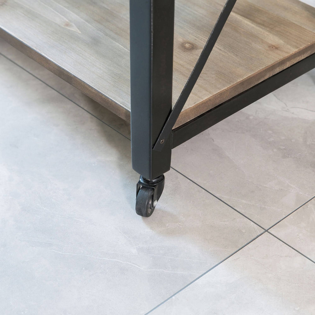 Black Farmhouse Kitchen Cart P9862