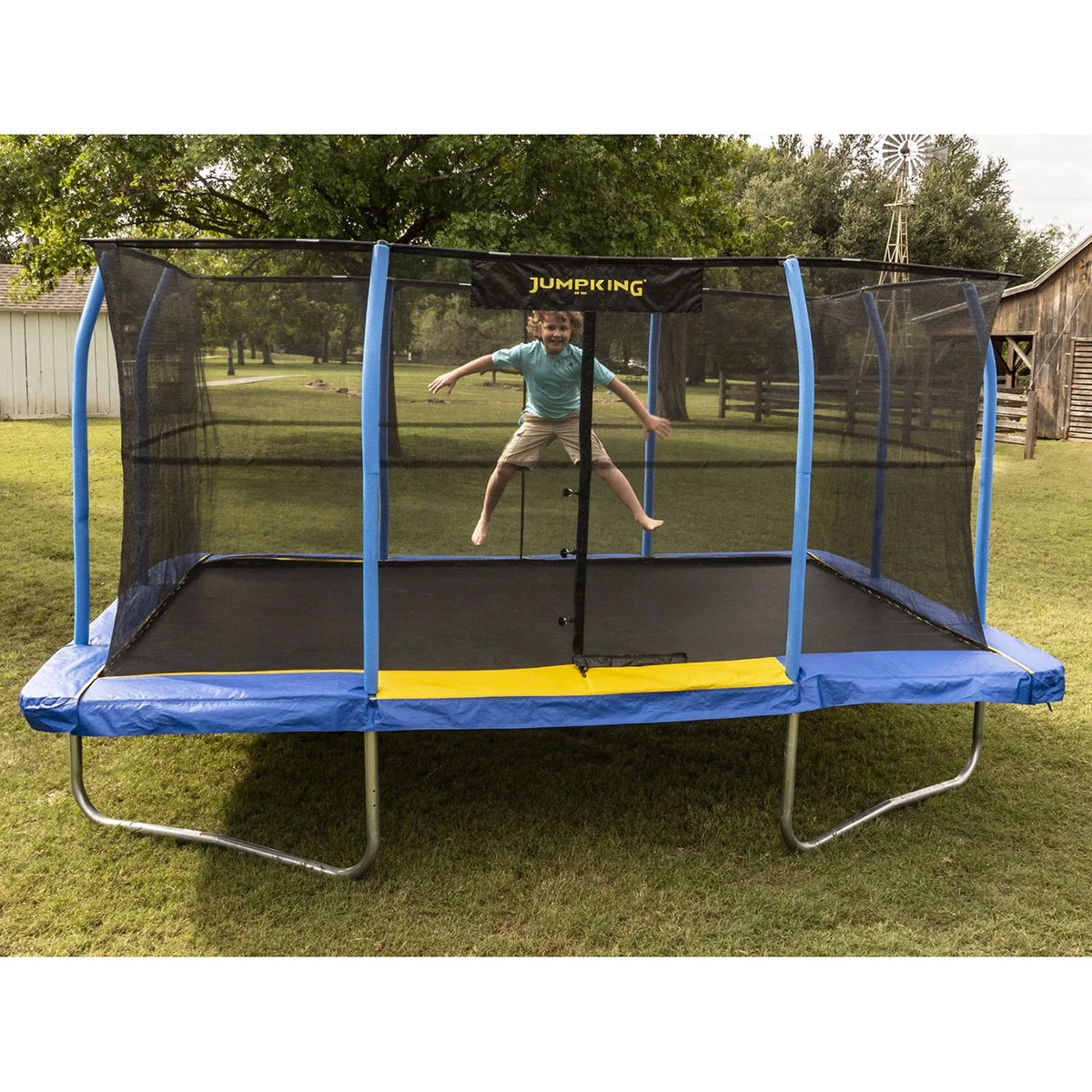10 x 15-Ft Rectangular Trampoline and Enclosure Net Combo D417237
