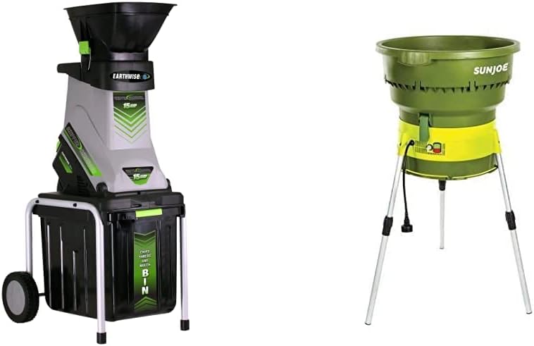 15-Amp Corded Electric Chipper with Collection Bin E242090