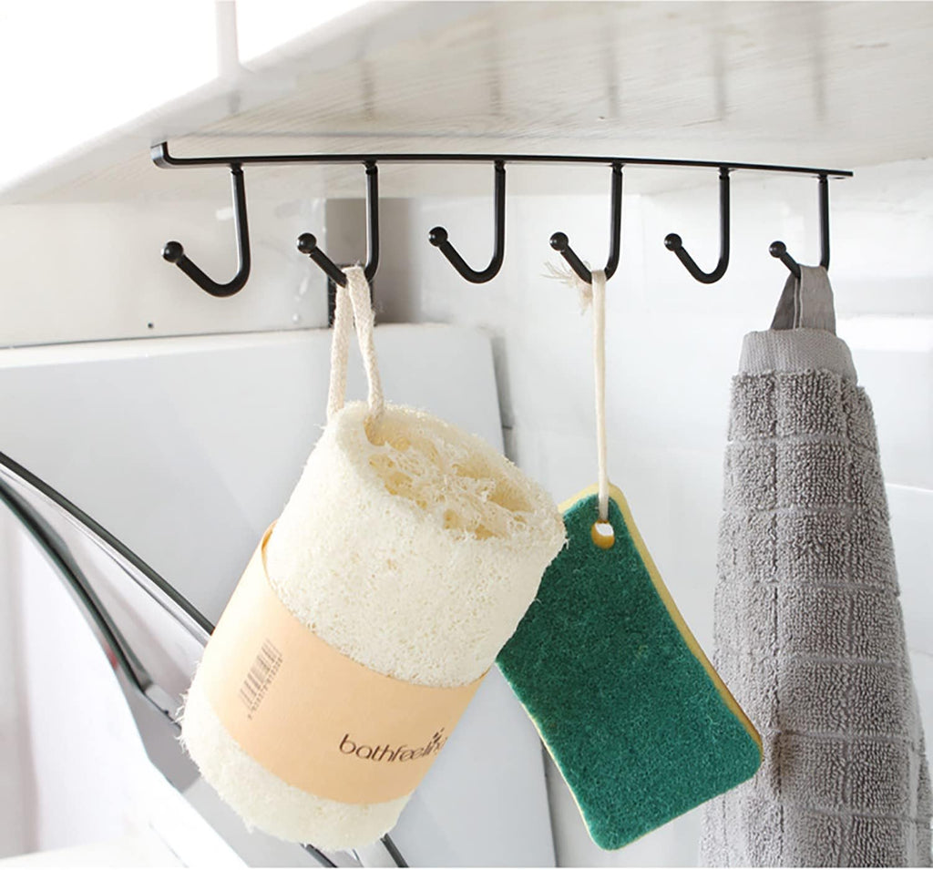 6 Hooks Under Cabinet Cup Holder 2 Pack P51225