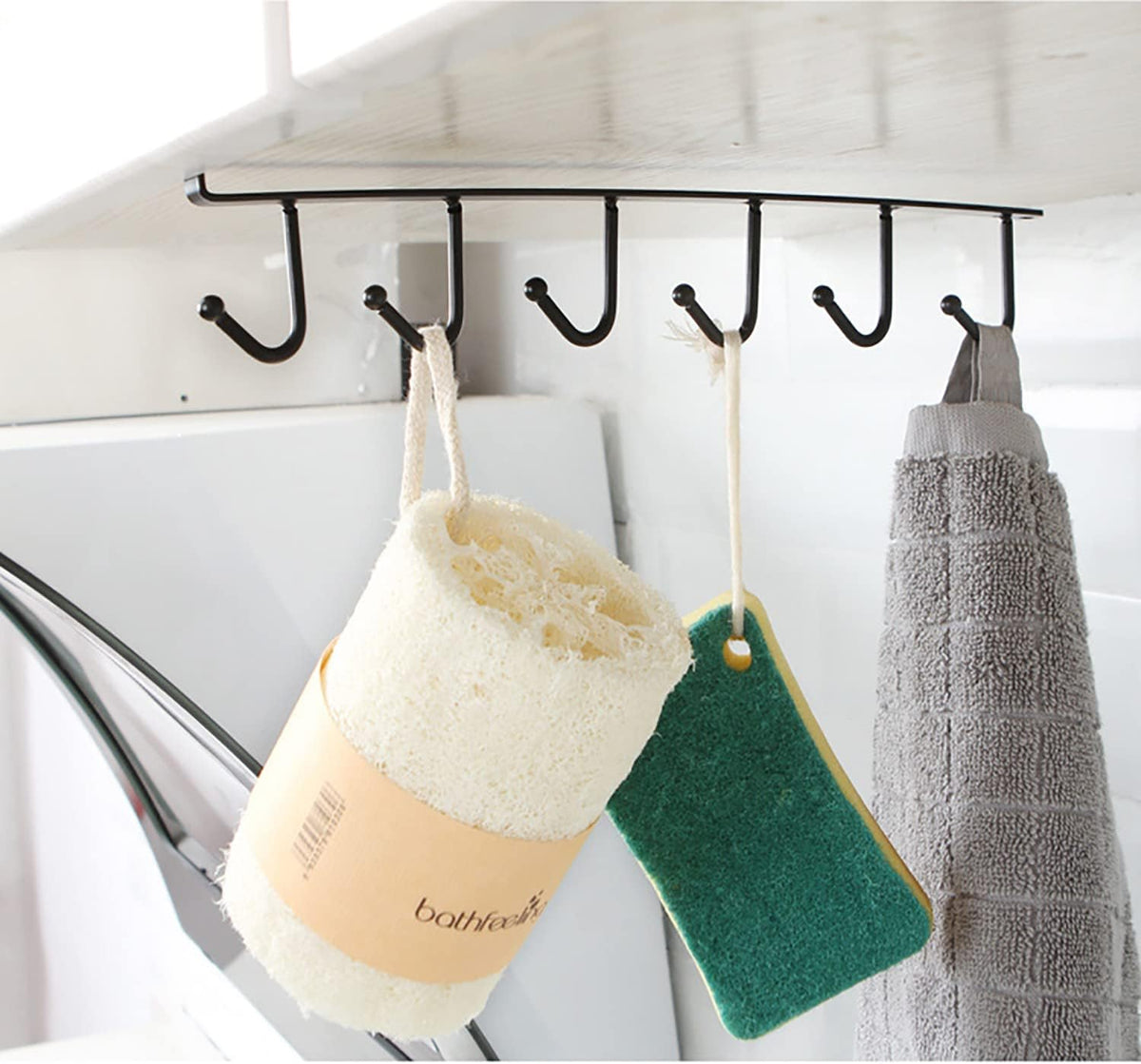 6 Hooks Under Cabinet Cup Holder 2 Pack P51225