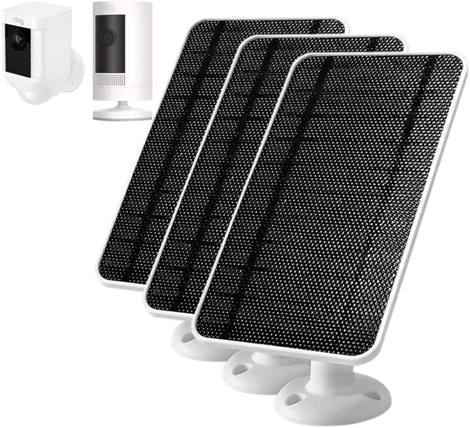 Solar Panel with 13 FT Cable and Adjustable Wall Mount (3 Pack) D78705