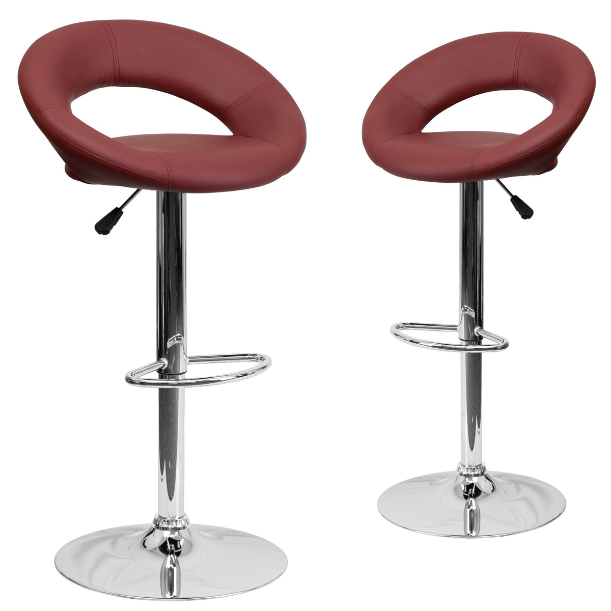 2 Pack Vinyl Adjustable Height Barstool D267963