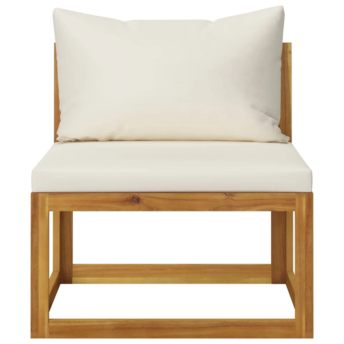 2 Piece Acacia Wood Patio Sofa Set with Cushion D75058