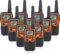 22 Channel FRS Walkie Talkie Two-Way Radio Orange/Black Pack of 6 Y90425