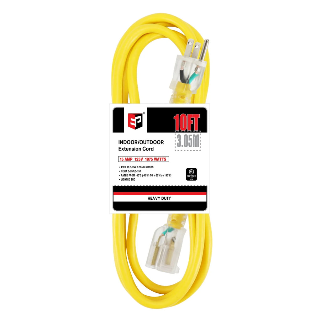 25 Ft 10/3 SJTW Yellow Outdoor/Indoor Extension Cord G72900