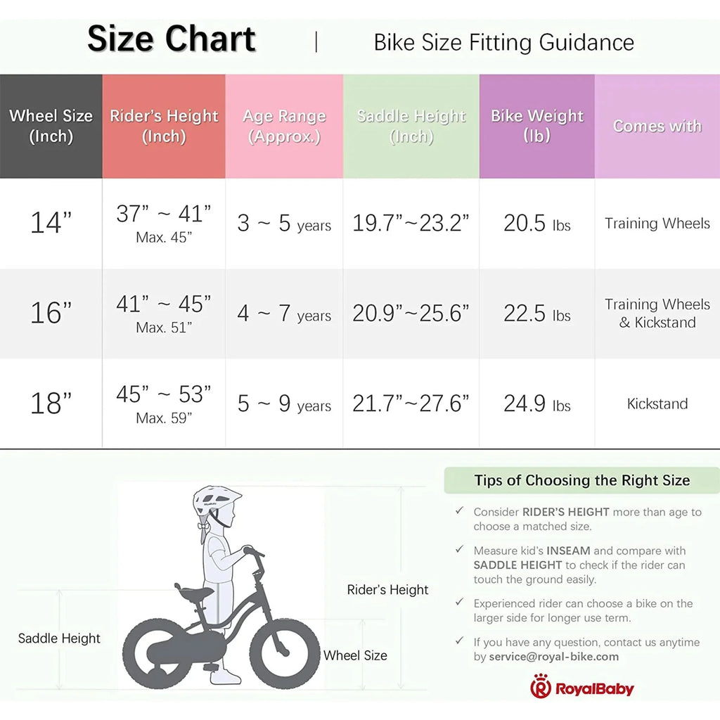 14 Inch Girls Kids Bike with Basket Training Wheels E942290