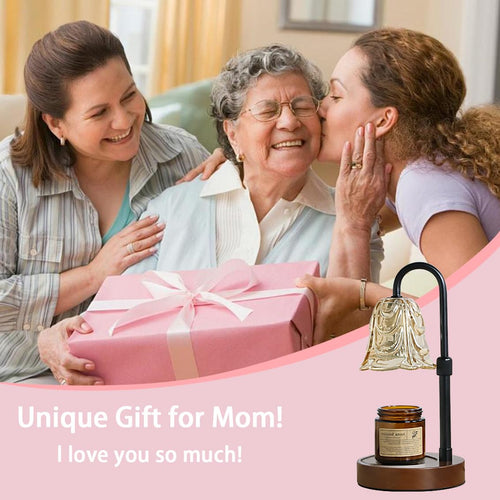 Candle Warmer Lamp with Timer Dimmer Adjustable Height Black Y355005