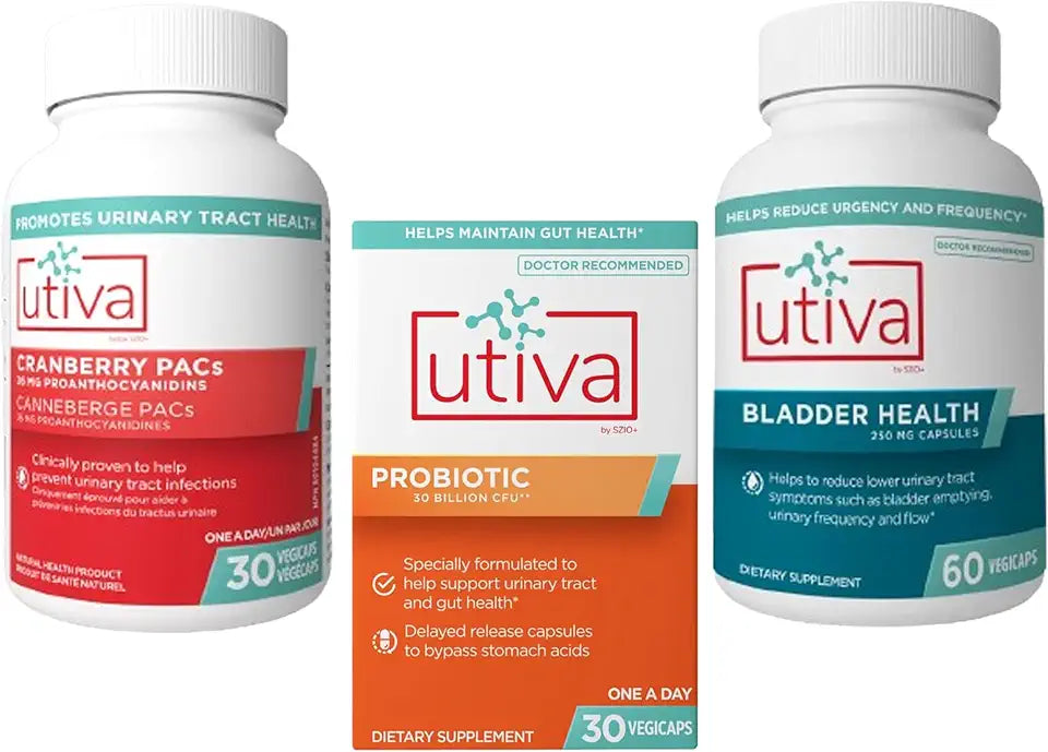 Cranberry PACs Supplement 30 Vegi Capsule + Probiotic 30 Delayed Release Vegi Capsule + Bladder Health 60 Capsule P40898