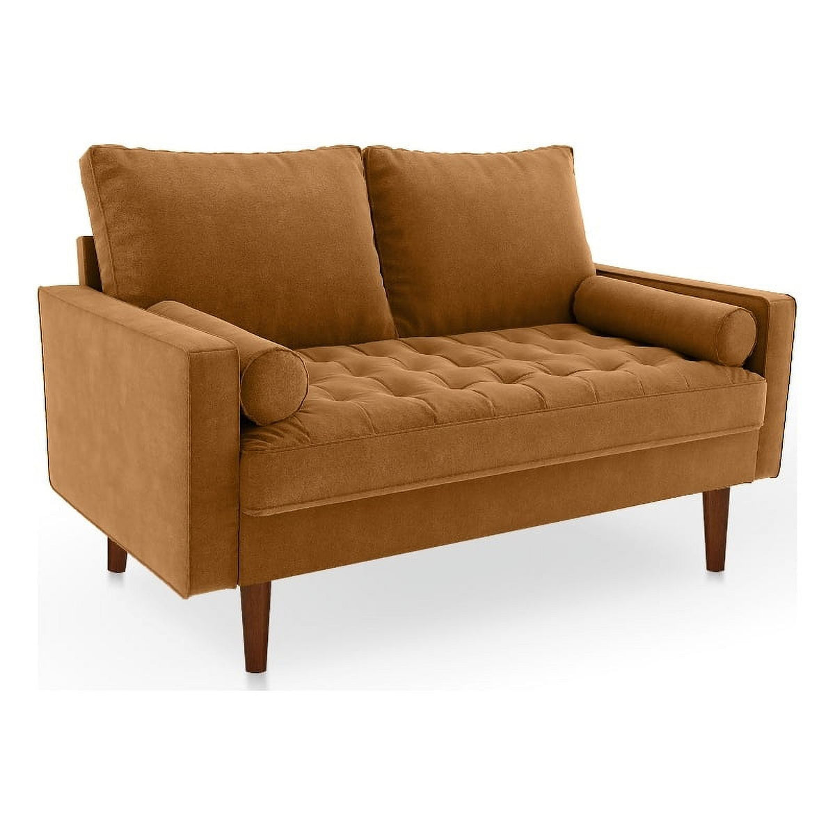 Ginger Brown Velvet Loveseat D727978