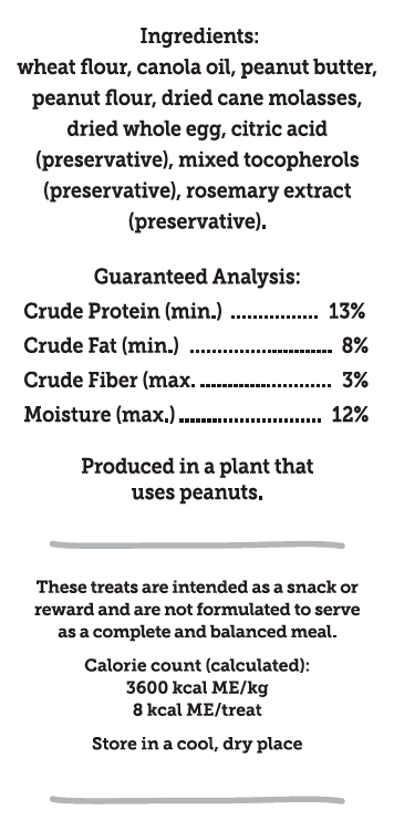 Peanut Butter Dog Treats, 32 oz Z15960