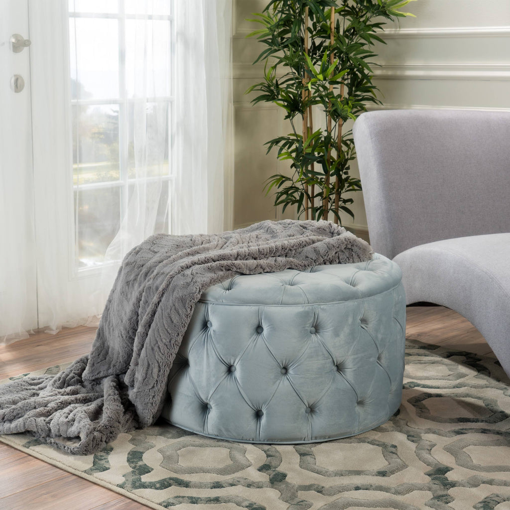 Fuchsia Round Ottoman P558