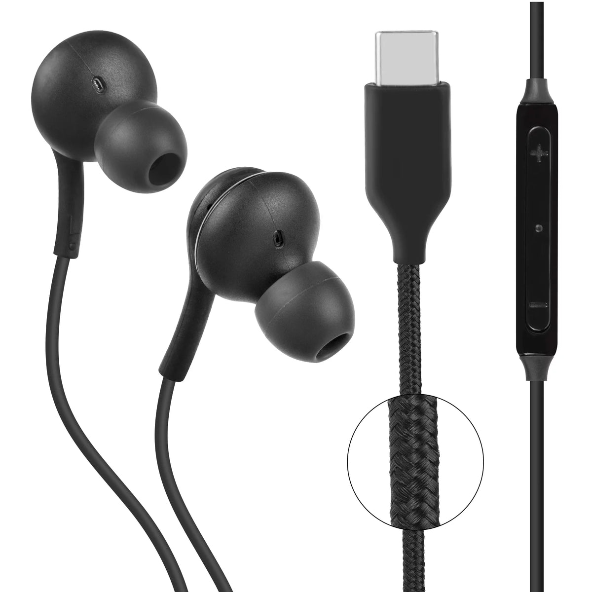 25W Type C UL Certified Charger with USB C Cable and USB Type C Headphones C25333