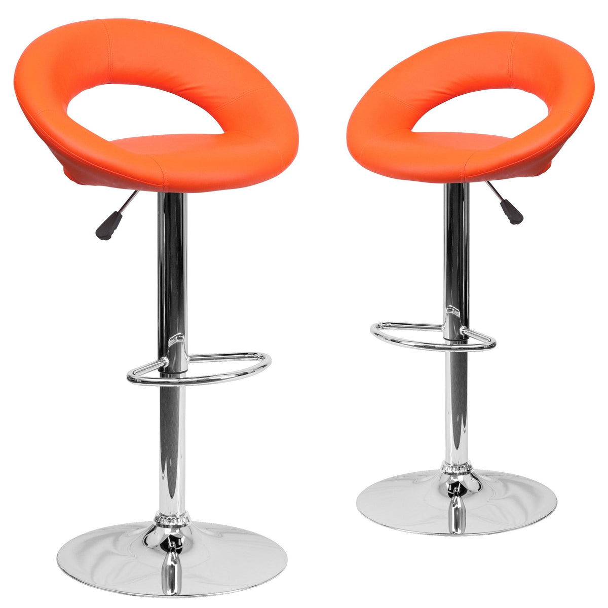 2 Pack Vinyl Adjustable Height Barstool D267963