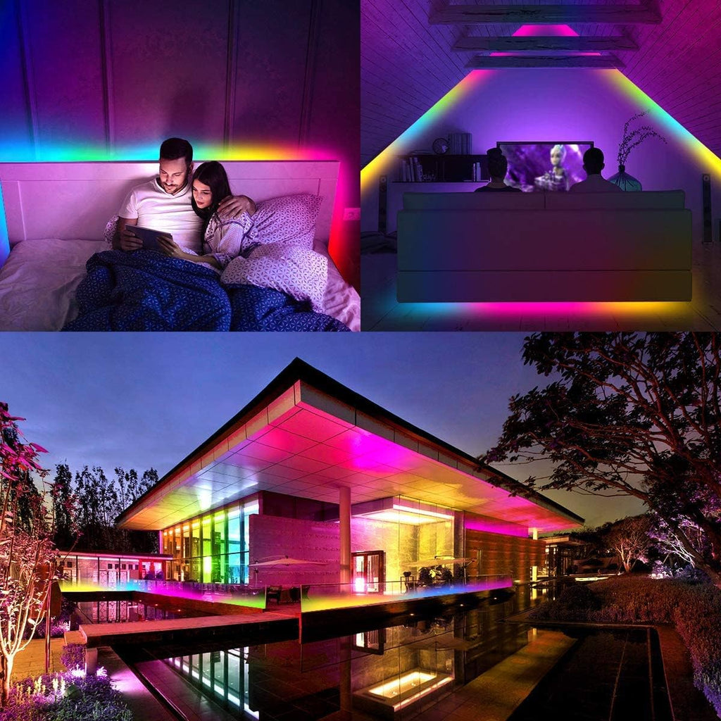 50FT RGBIC WS2811 Waterproof LED Strip Lights with Remote, Pack of 2 D750