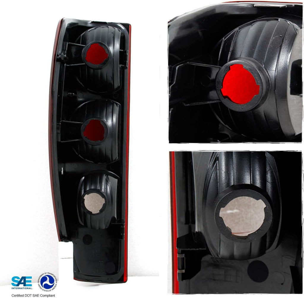 Red Tail Lights Replacement Pair Pack of 2 U639
