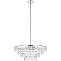 Chrome Finish 6 Light Pendant, 10 inches Tall and 24 inches Wide T421990
