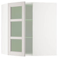 White Corner Wall Cabinet with Glass Door X591