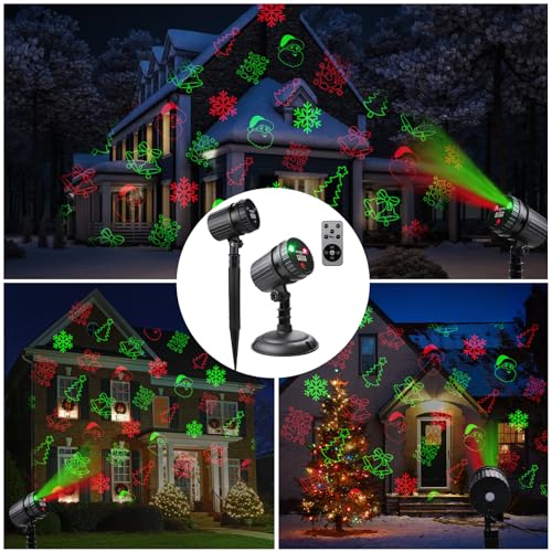 8 Patterns Red and Green LED Laser Projector Lights R250106