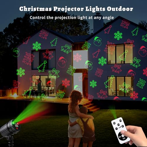 8 Patterns Red and Green LED Laser Projector Lights R250106