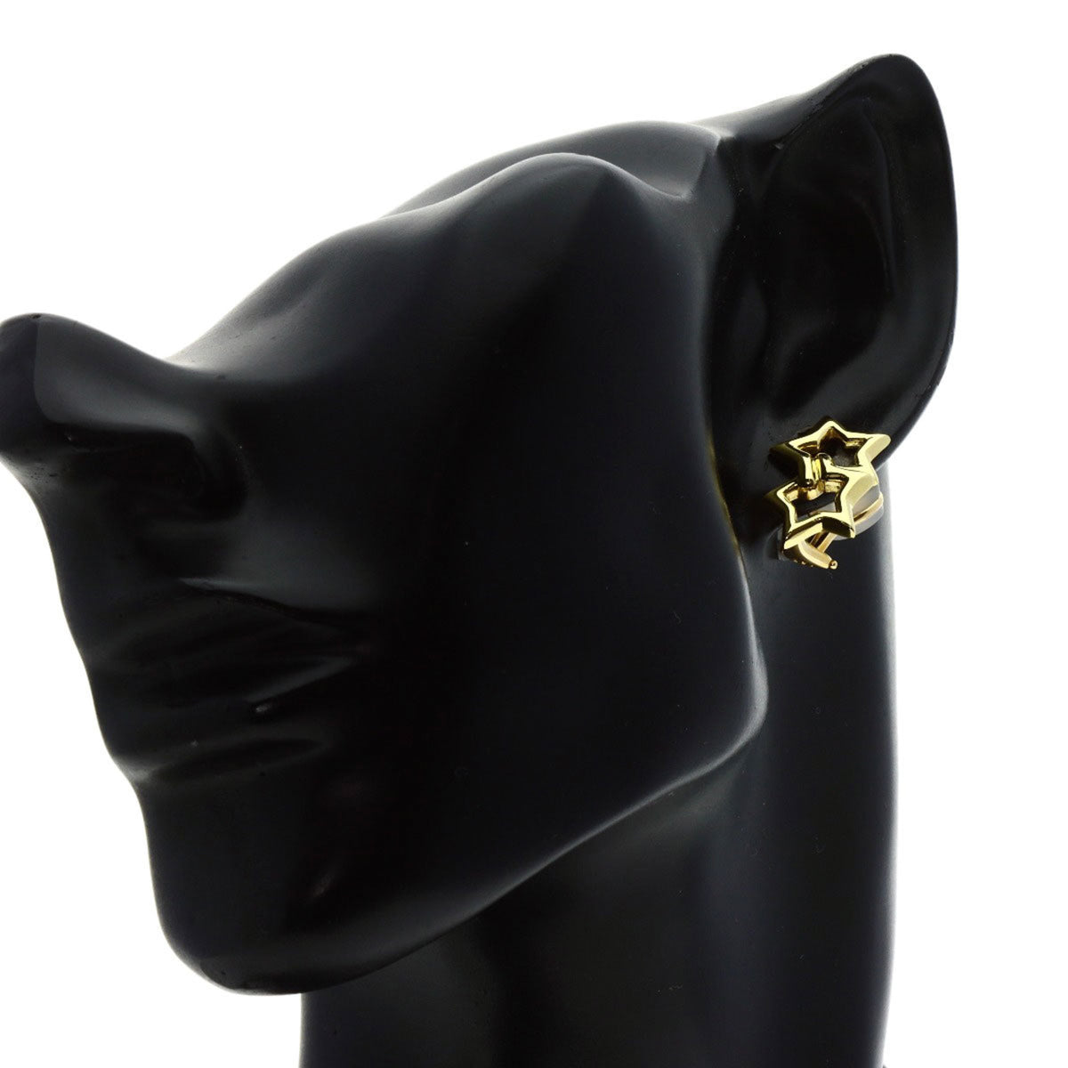 Double Star Earrings K18 Yellow Gold V501