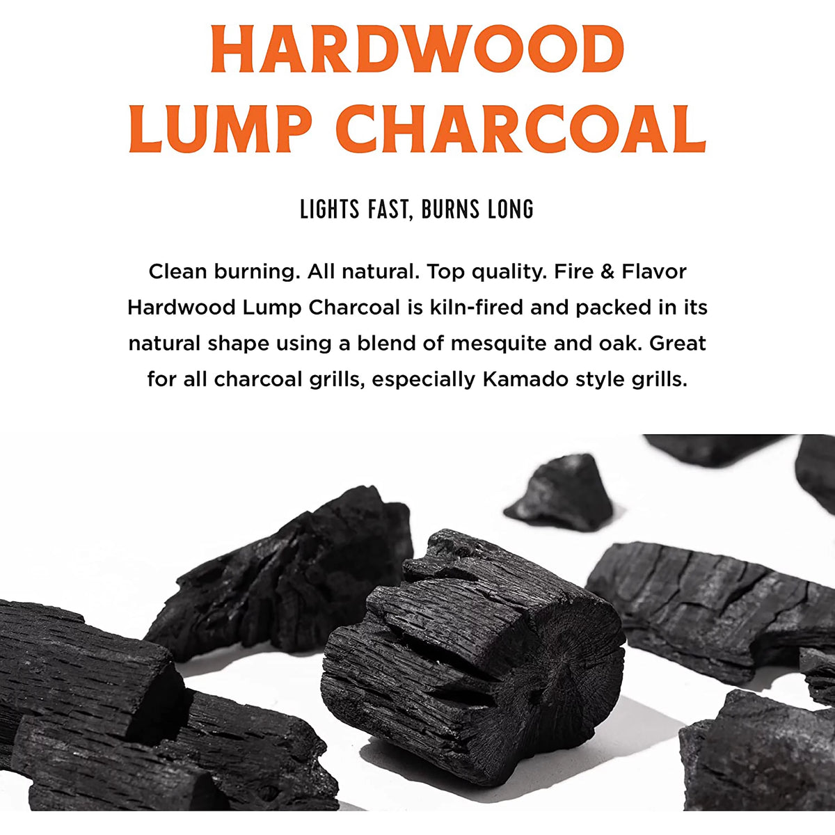All Natural Hardwood Lump Charcoal, 20 Pounds N122