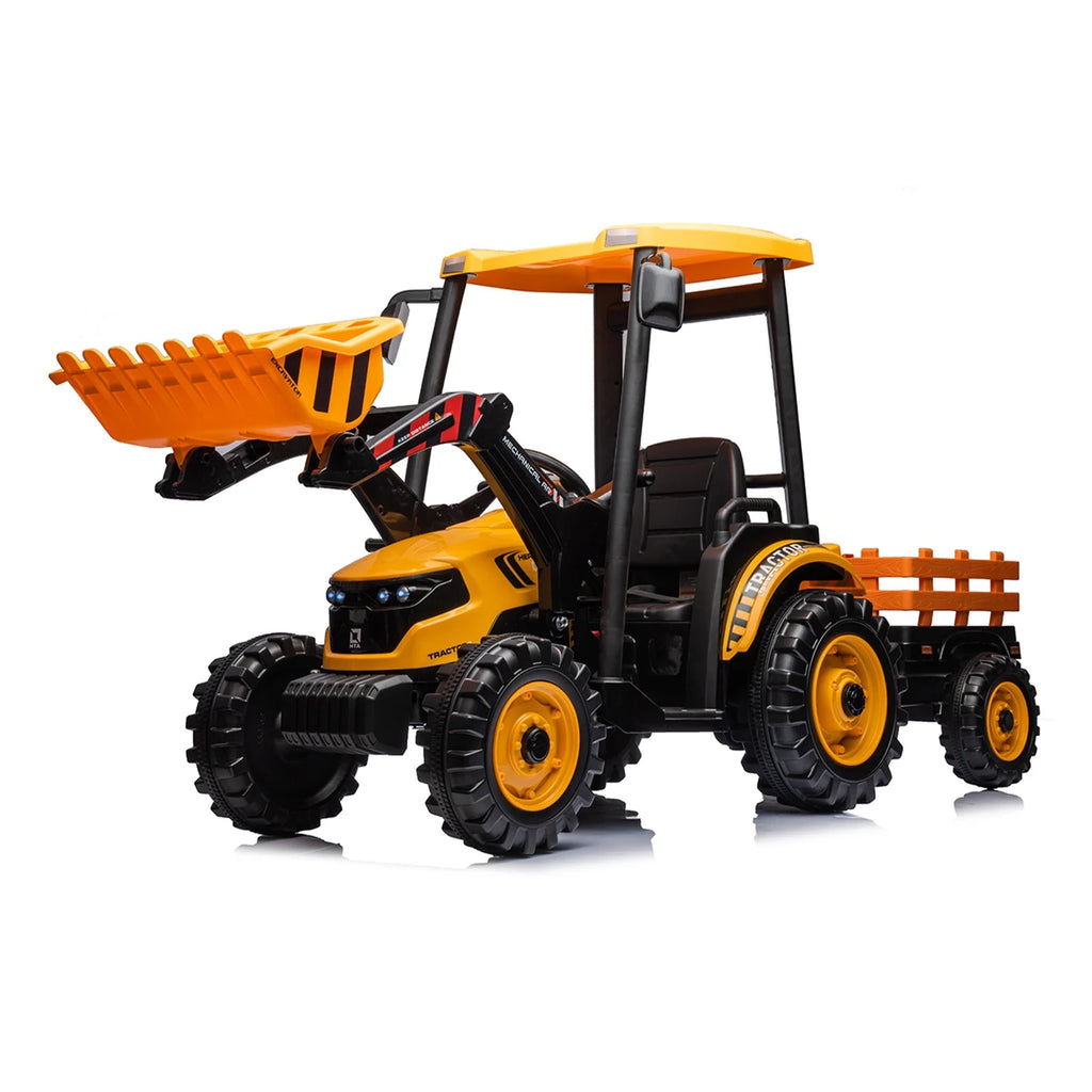 24 V Powered Ride Ons Tractor with Trailer, Green Q90932