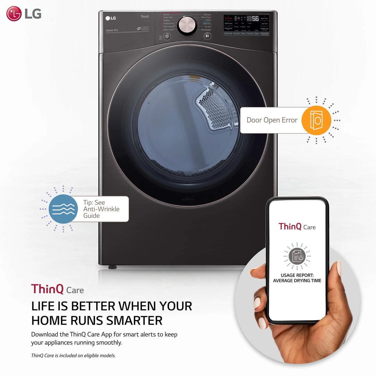 7.4 Cu. Ft. Front Load Electric Dryer with TurboSteam F285