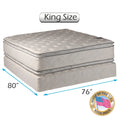 King PillowTop Medium Soft 2-Sided Mattress Set with Mattress Protector F716