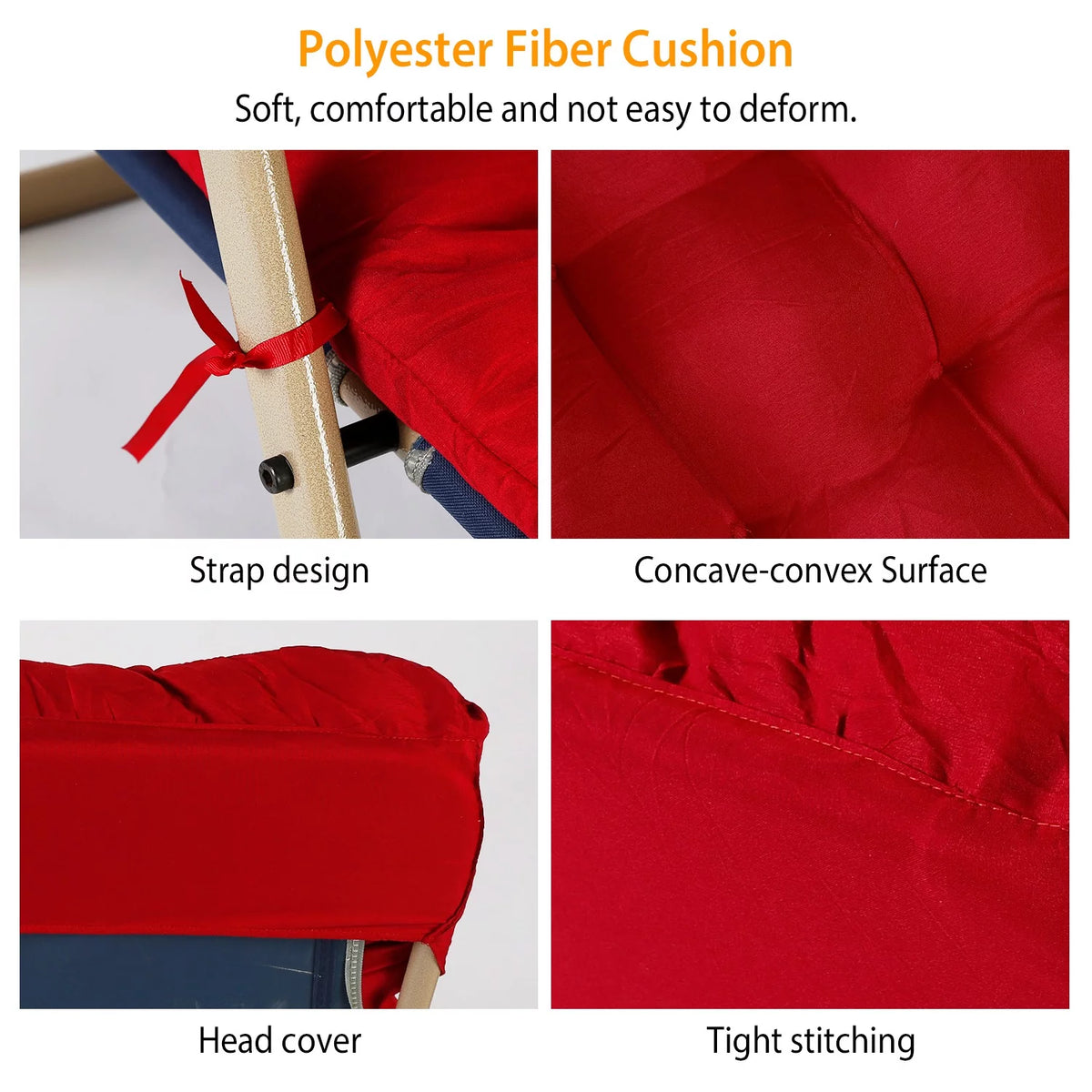 Red Outdoor Chaise Lounger Cushion P278