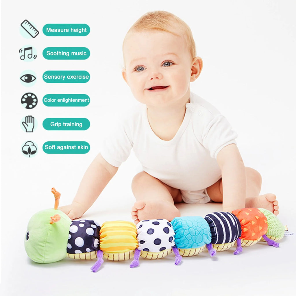 Multicolor Baby Toy Plush Caterpillar Rattle Y464653