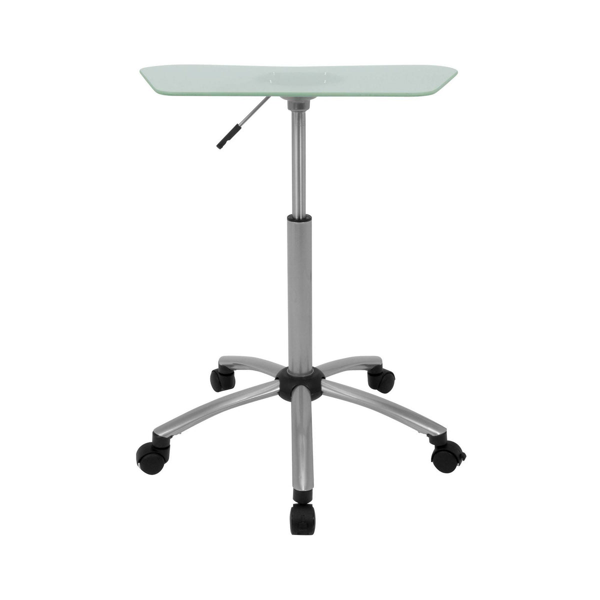 Silver Frosted Glass Mobile Cart X232425