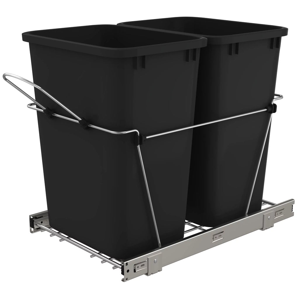 Black Pull Out Waste Containers T4036