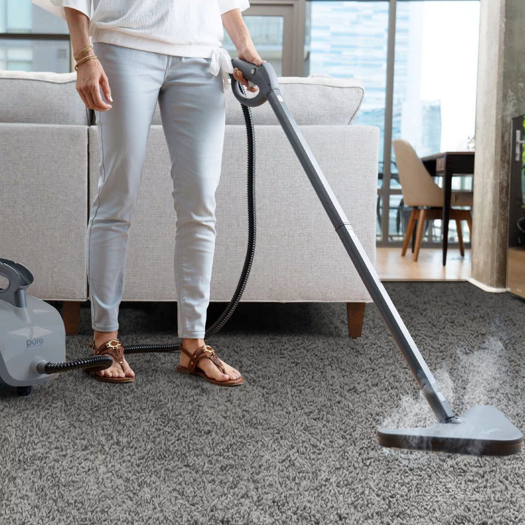 Rolling Steam Cleaner with 18 Accessories M431487