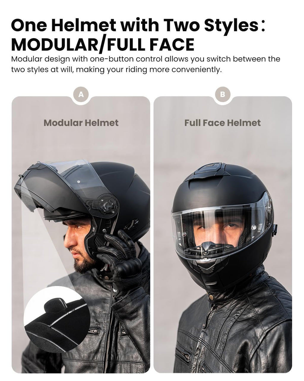 Modular Motorcycle Helmet D841