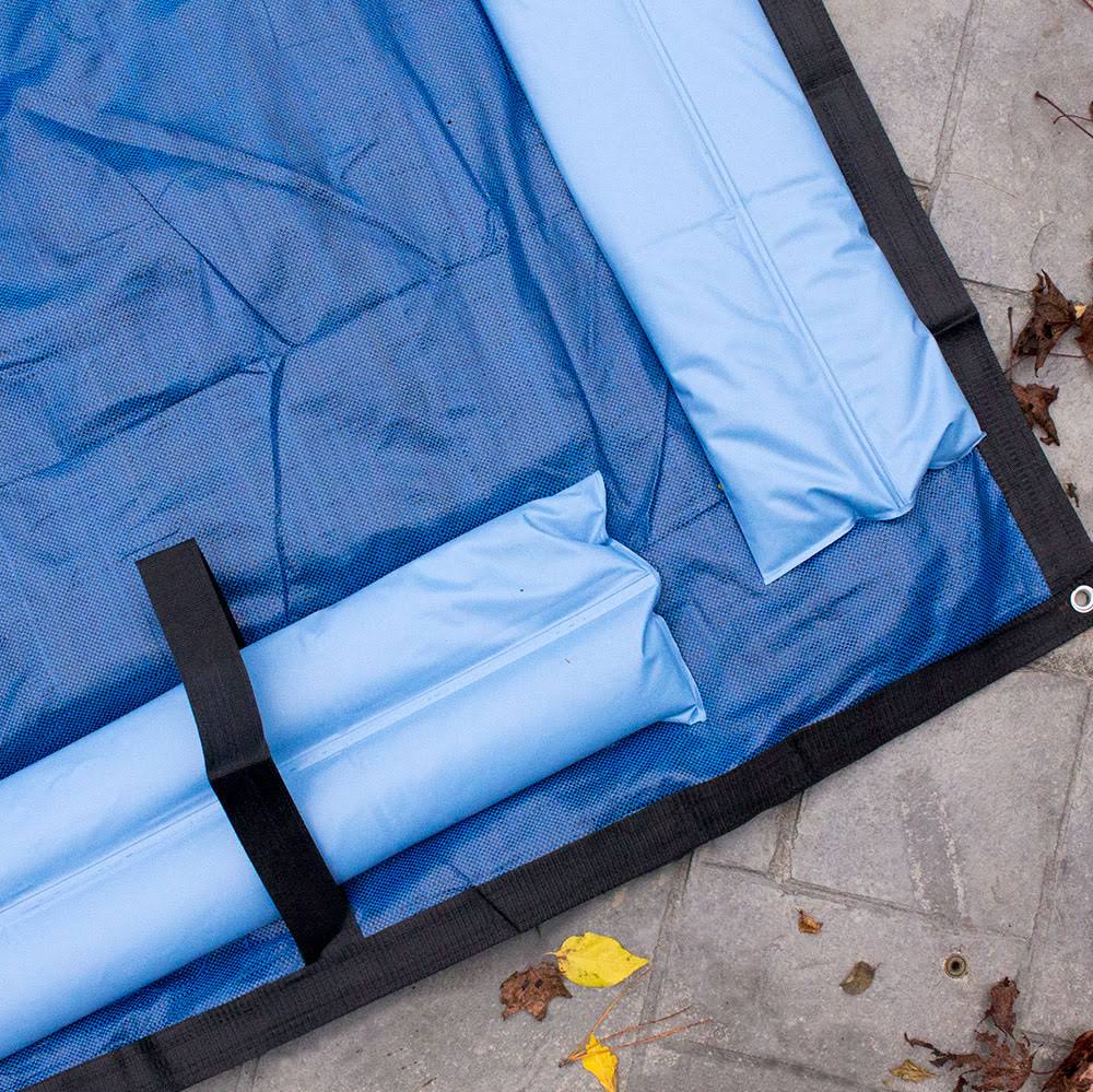 Blue/Black Rectangular Winter Pool Cover K4139