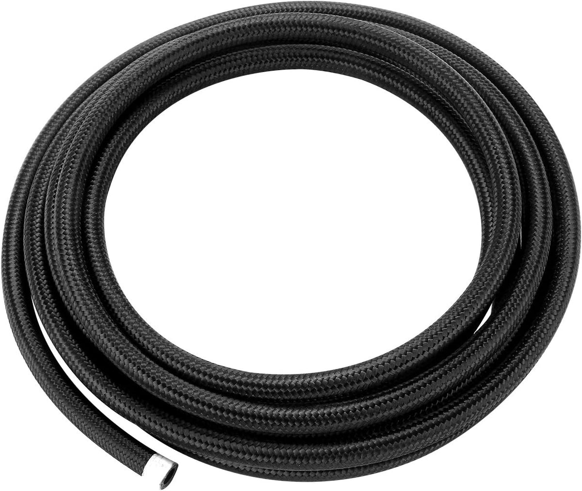 20Ft 8AN 1/2" Stainless Steel Nylon Braided CPE Oil Hose Kit Black Pack of 2 B185032