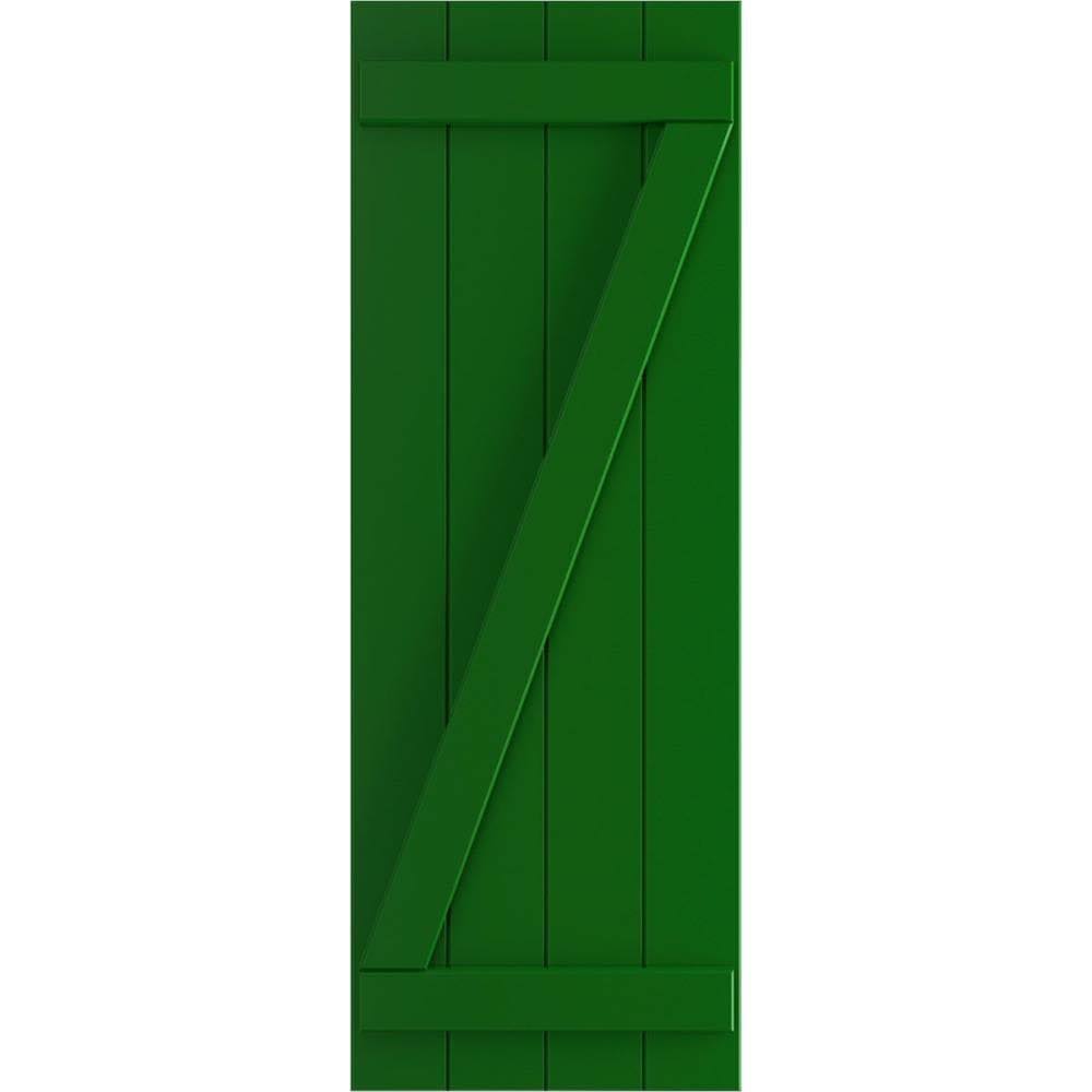 21 1/2x22W x 59x22H PVC Four Board Joined Board-n-Batten Shutters K480344