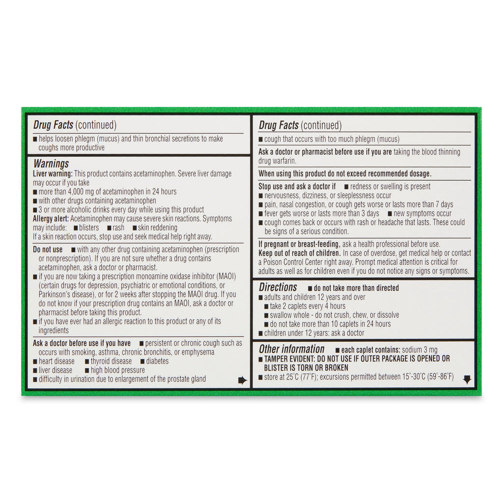 Acetaminophen Caplets 325mg, 24 Count K702