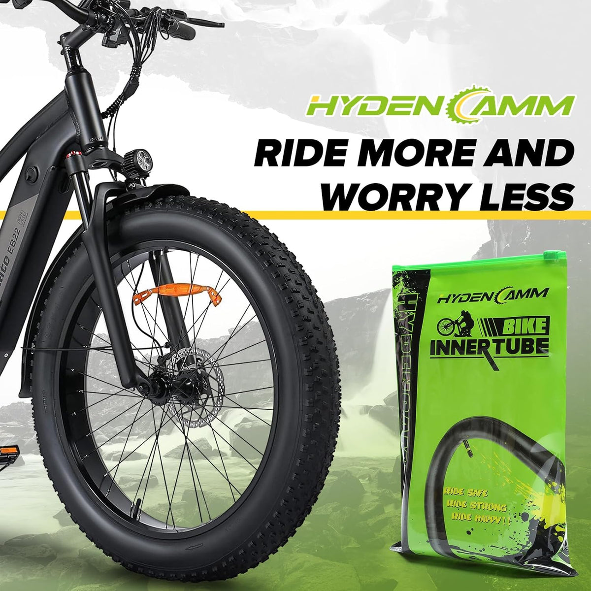 2 Pack 26x3.0-3.5, 2 Pack 26x3.5-4.5 Fat Bike Tube with AV 32mm Valve, Premium Butyl Rubber 26 x 3.5 Fat Tire Bike Tubes with 2 Tire Levers I2744
