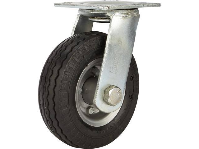 6in Swivel Flat-Free Rubber Foam Filled Caster 200lb Cap Sawtooth Tread Z299