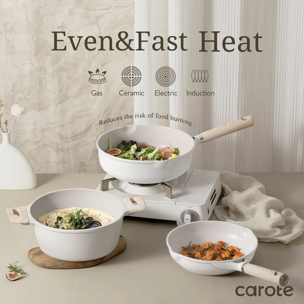 8 Pcs Nonstick Induction Cookware Set G9389